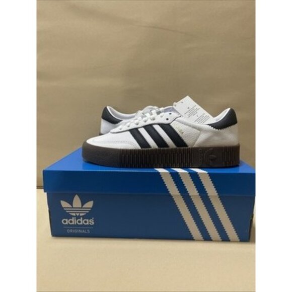 Adidas Sambarose Women’s Sneakers White Black Gum AQ1134 Size 8.5 Originals New - Picture 2 of 6